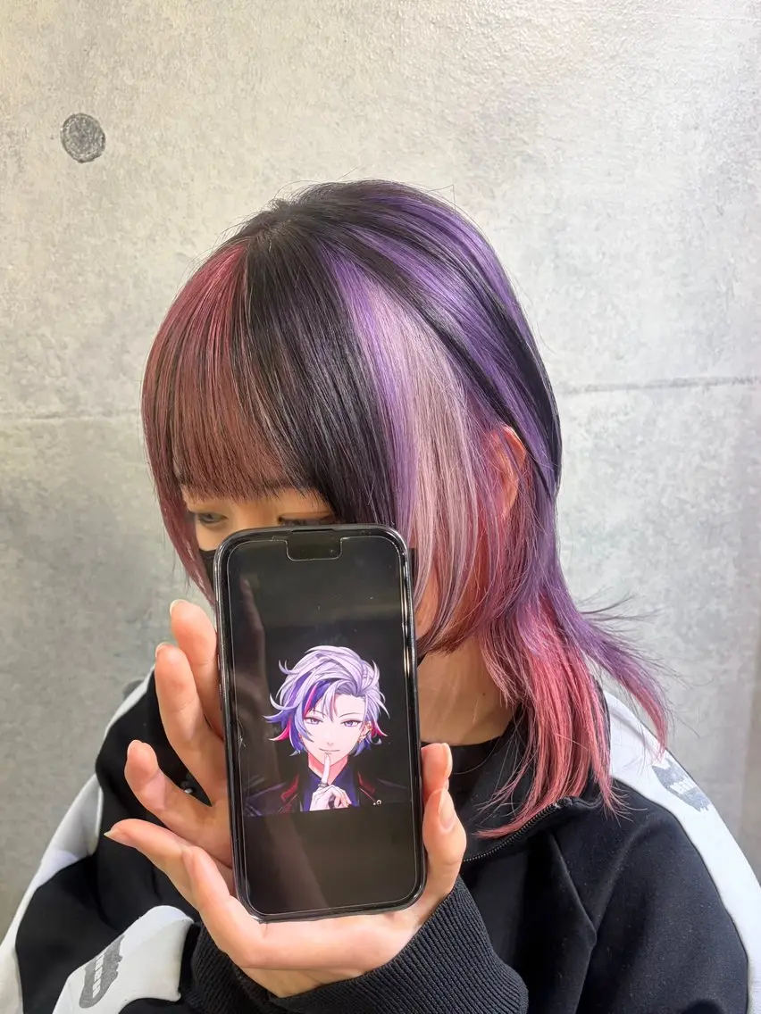 ミディアム カラー ヘアカラー トリートメント 推しカラー オタク美容師 山本のヘアスタイル