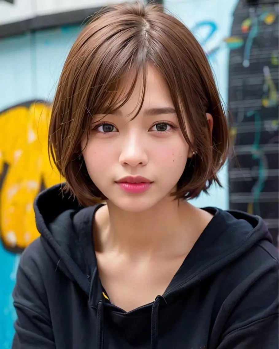 ショート カラー 切りっぱなしボブ ショートボブ ハンサムショート 丸みショート ベリーショート カット トリートメント 大人可愛いレイヤー 大田のヘアスタイル