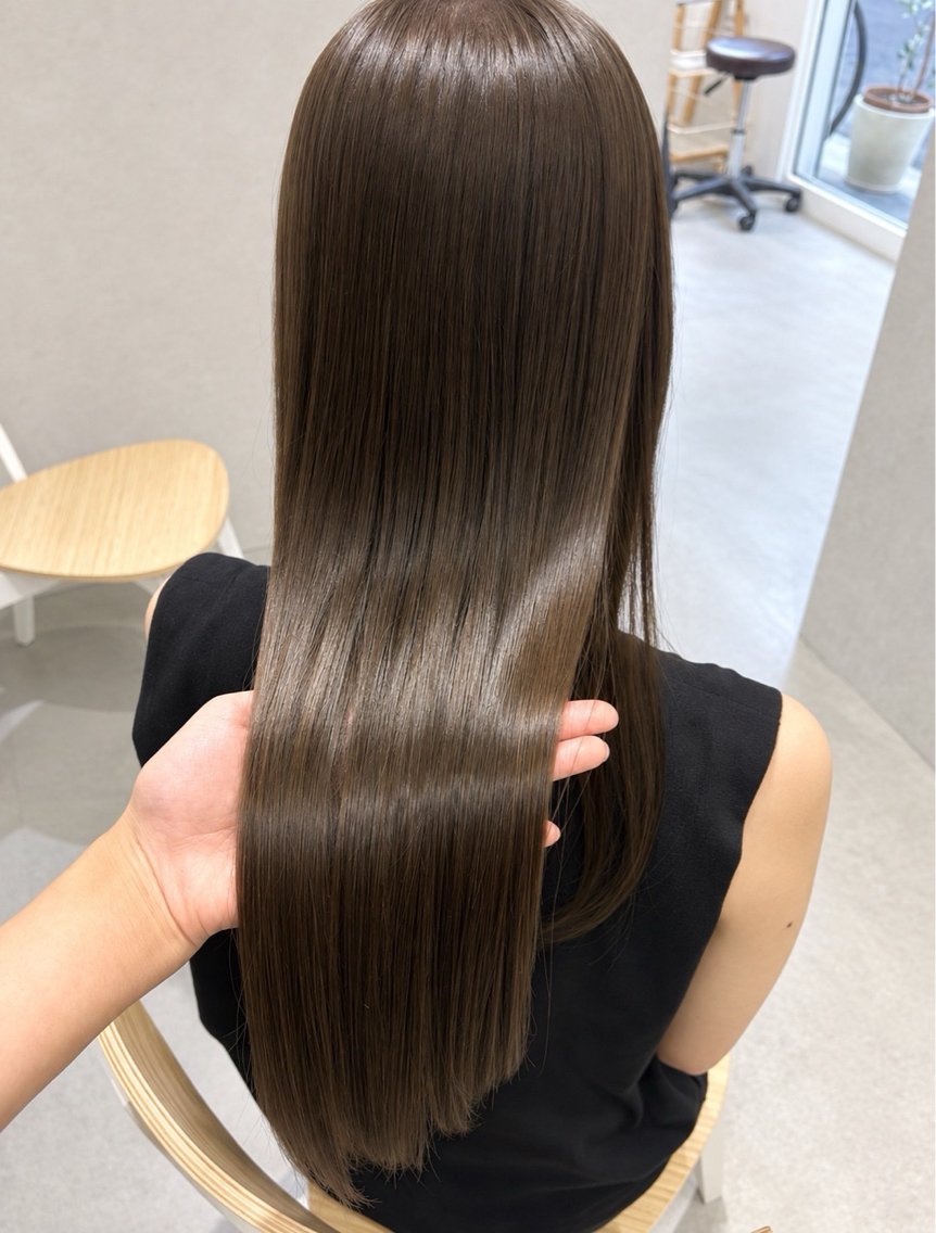 ロング カラー ミント mao/ bob オリーブcolorのヘアスタイル