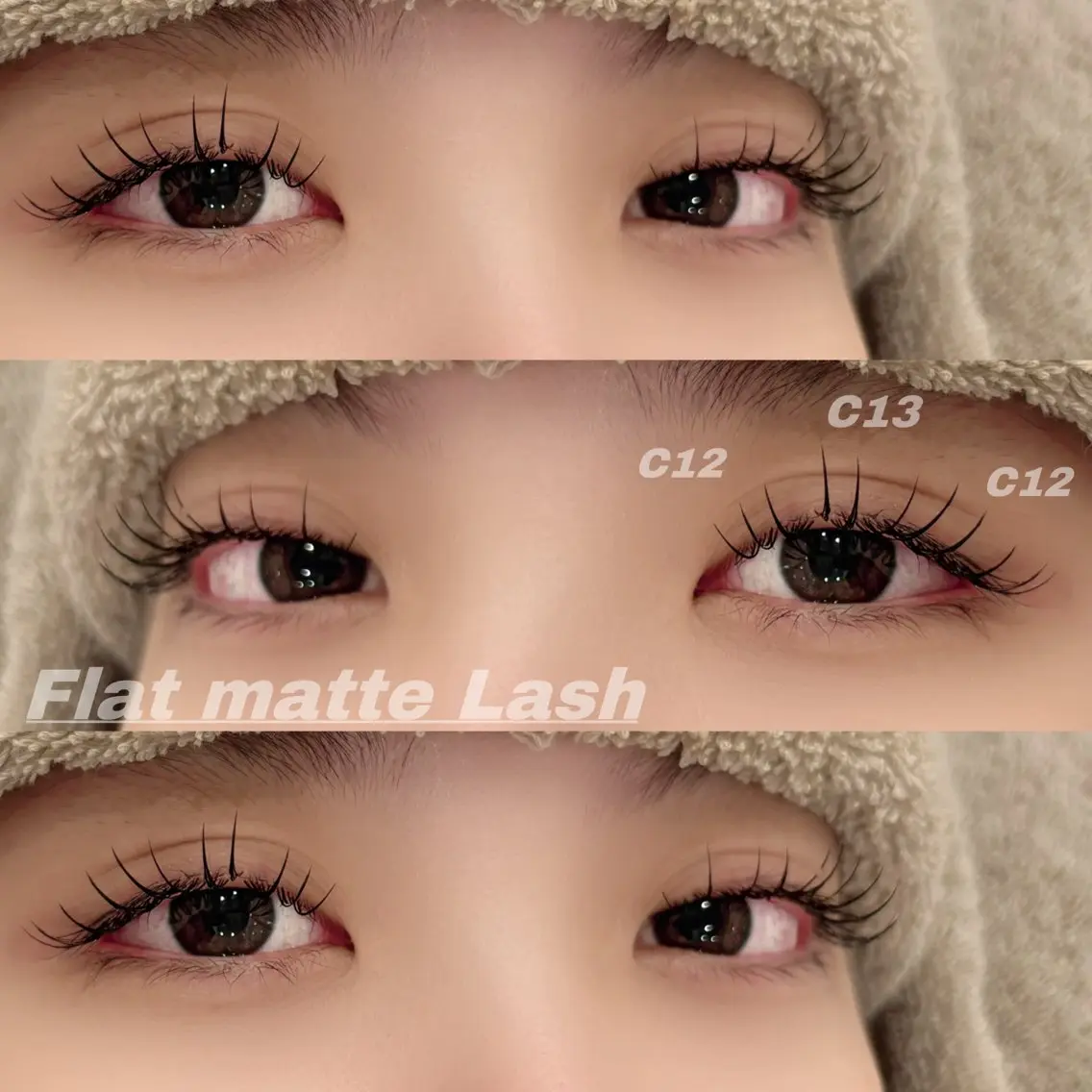 マツエク・マツパ 束感まつ毛 Cカール フラットラッシュ Eye ELSA lash栄店の眉毛・アイブロウイメージ