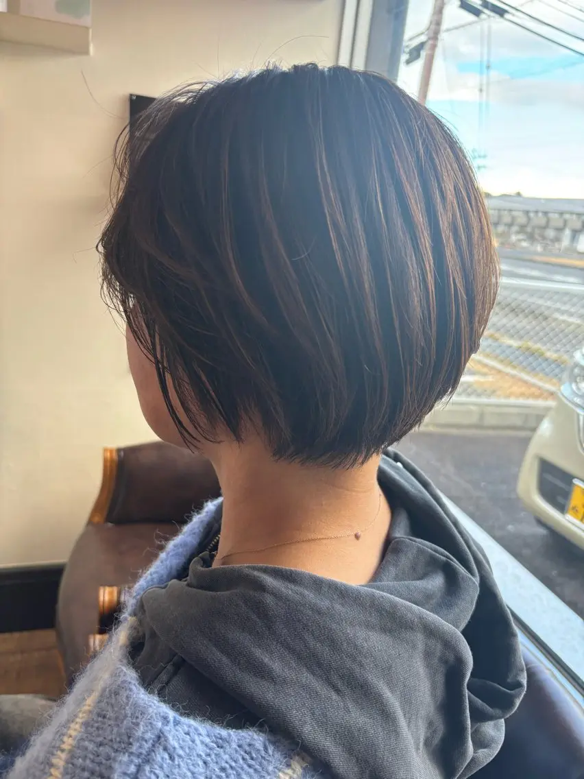 ショート ショートボブ ボブ ショートヘア 森本 美咲のヘアスタイル