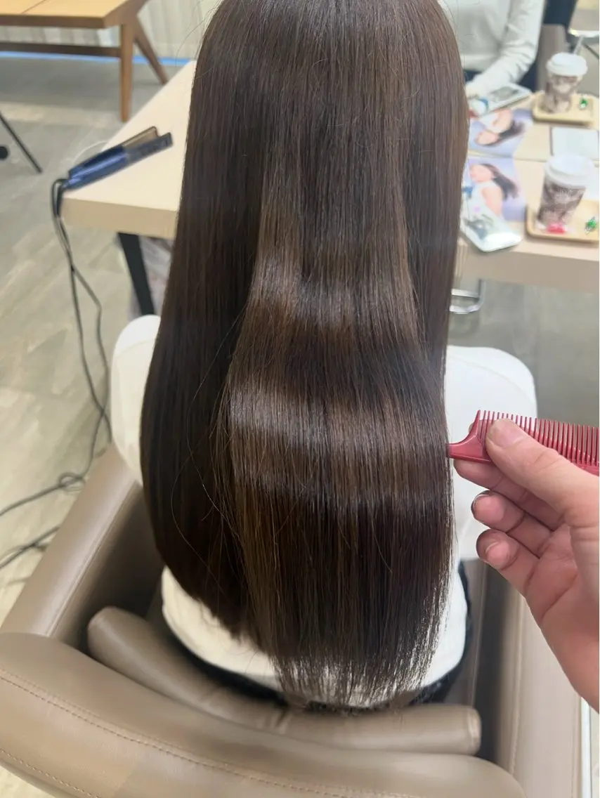ロング 縮毛矯正 カット 縮毛矯正 笠原 裕貴のヘアスタイル