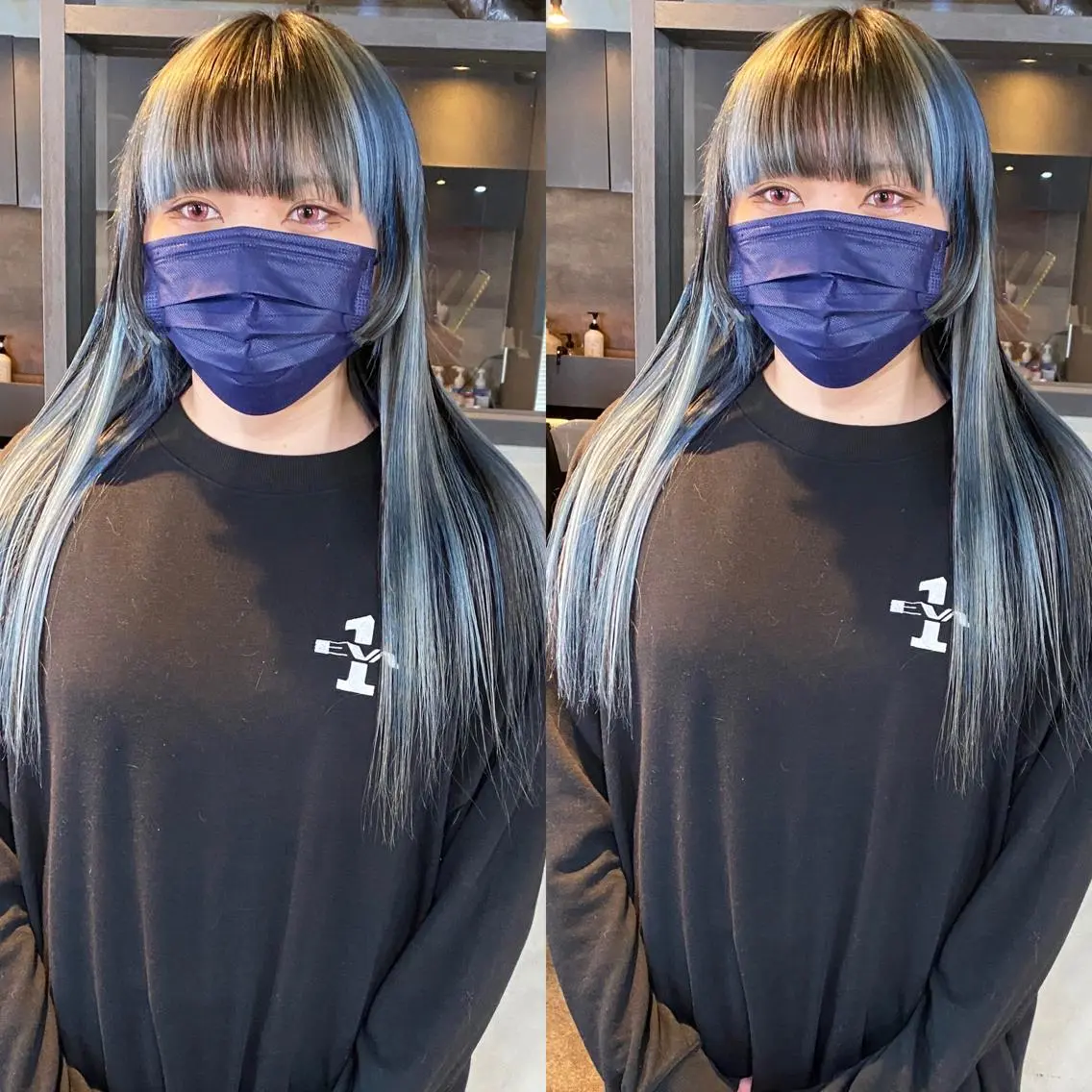 ロング カラー カット ヘアカラー トリートメント yoriダブルカラー 代表すがわらのヘアスタイル