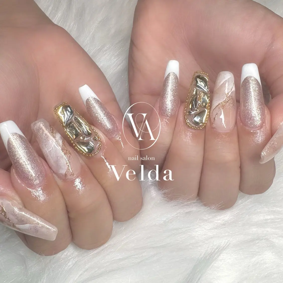 ネイル フレンチネイル 大理石ネイル(マーブル) ニュアンスネイル 💎Rina💎 プライベートサロン✨のネイルデザイン