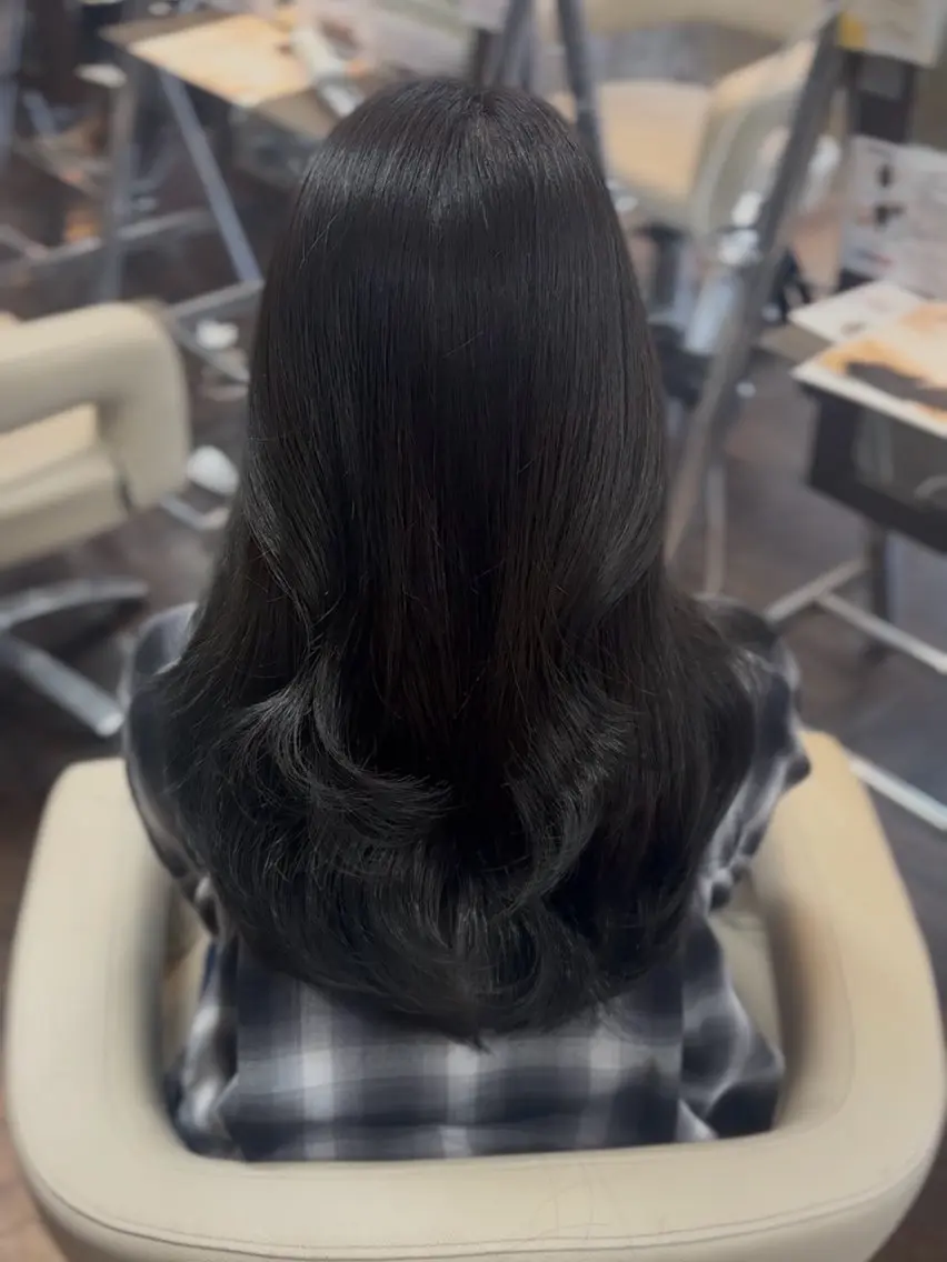 ロング カラー 冨永 舞のヘアスタイル