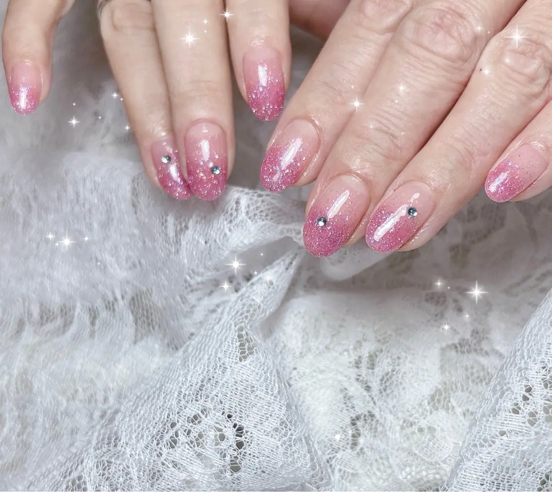 ネイル フラッシュネイル グラデーション ハンドネイル FLARE NAIL フレアネイルのネイルデザイン