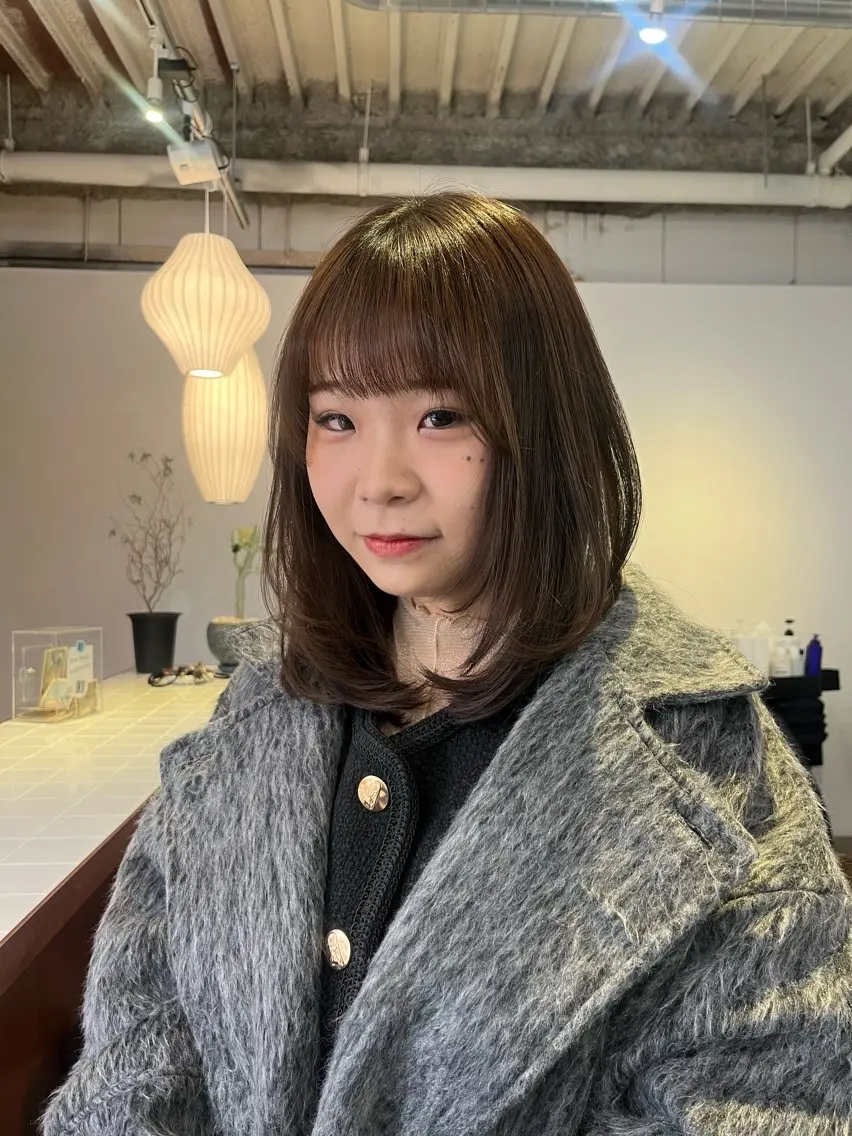 ミディアム カラー Sanaダブルカラー ✨️パルコ徒歩1分のヘアスタイル