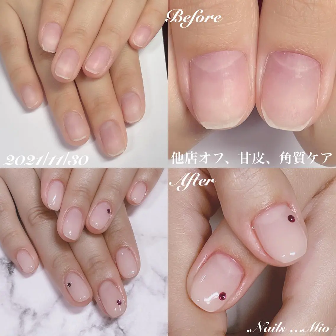 ネイル ストーンネイル .Nails Mio 赤羽西ネイルサロンのネイルデザイン