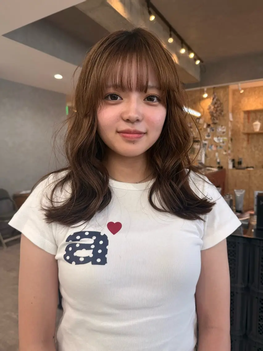 ミディアム ブリーチモデル yumekaのヘアスタイル
