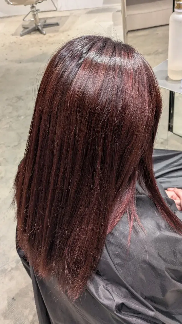 カラー ピンクカラー カット💕 萌萌のヘアスタイル