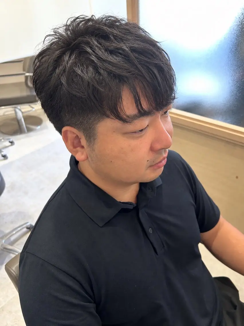 ショート メンズ メンズパーマ ヘッドスパ 久木原 ゆりのヘアスタイル