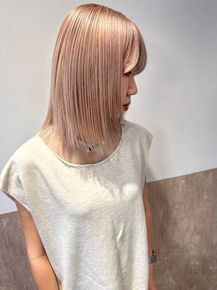 ミディアム ヘアカラー トリートメント quill クイル　ツボイタクマのヘアスタイル