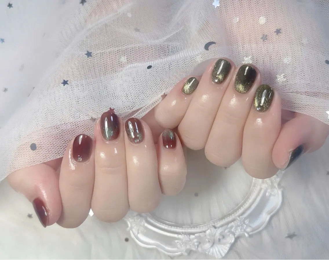 ネイル チークネイル 長さ出し フレンチネイル ジェルネイル グラデーション THANHTHANH NAILのネイルデザイン