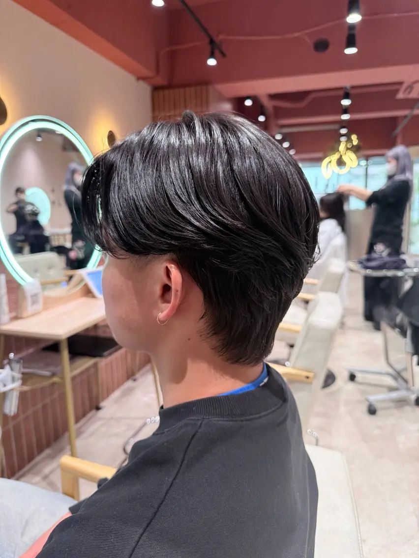 ミディアム ミディアムパーマ カット パーマ アキト🌙 メンズ特化🔥のヘアスタイル