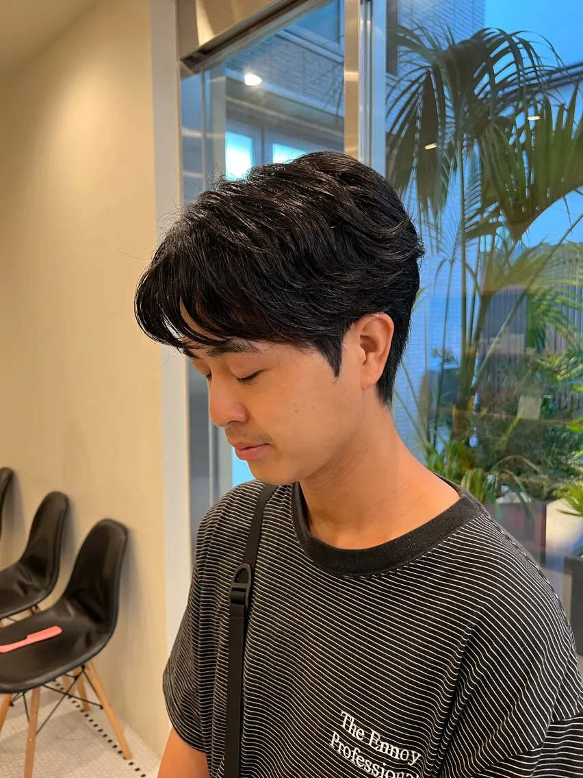 ロング カラー パーマ メンズ メンズ韓国風 メンズパーマ 韓国風ヘア ニュアンスパーマ 抜きっぱなしブロンド /ハイトーン/カナタのヘアスタイル