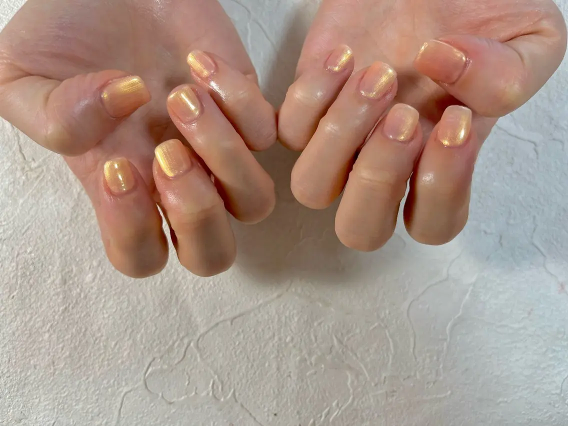 ネイル オーロラネイル フットネイル フレンチネイル ジェルネイル マグネットネイル kiki nail たまプラーザのネイルデザイン