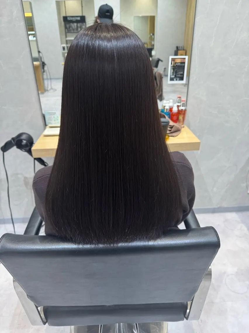 ロング 髪質改善 ヘアカラー 縮毛矯正 トリートメント 髪質改善/縮毛矯正 /メンズパーマ川田のヘアスタイル