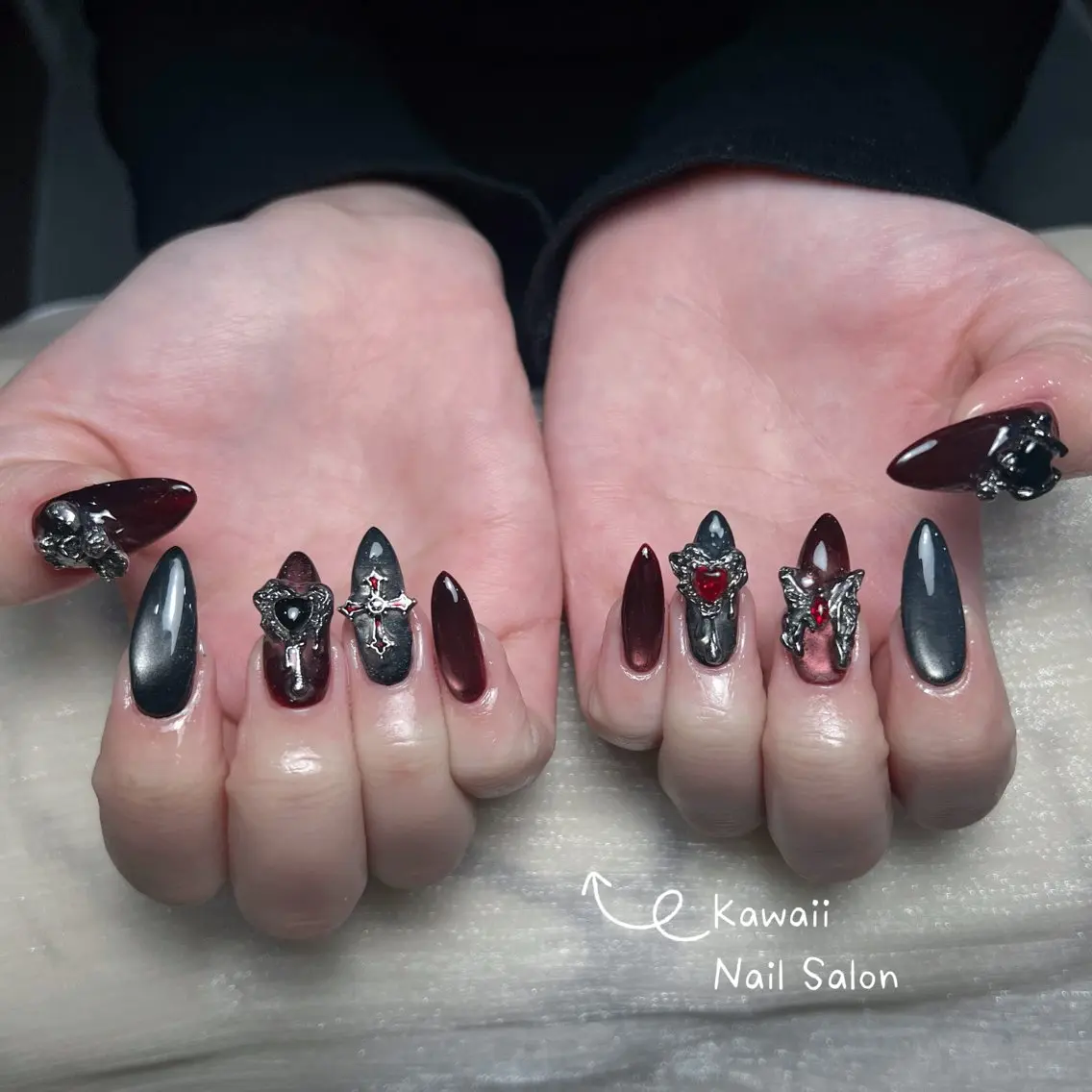 ネイル アートネイル クリアネイル ジェルネイル ハート 韓国ネイル ハンドネイル ハンドケア Kawaii _Nailのネイルデザイン