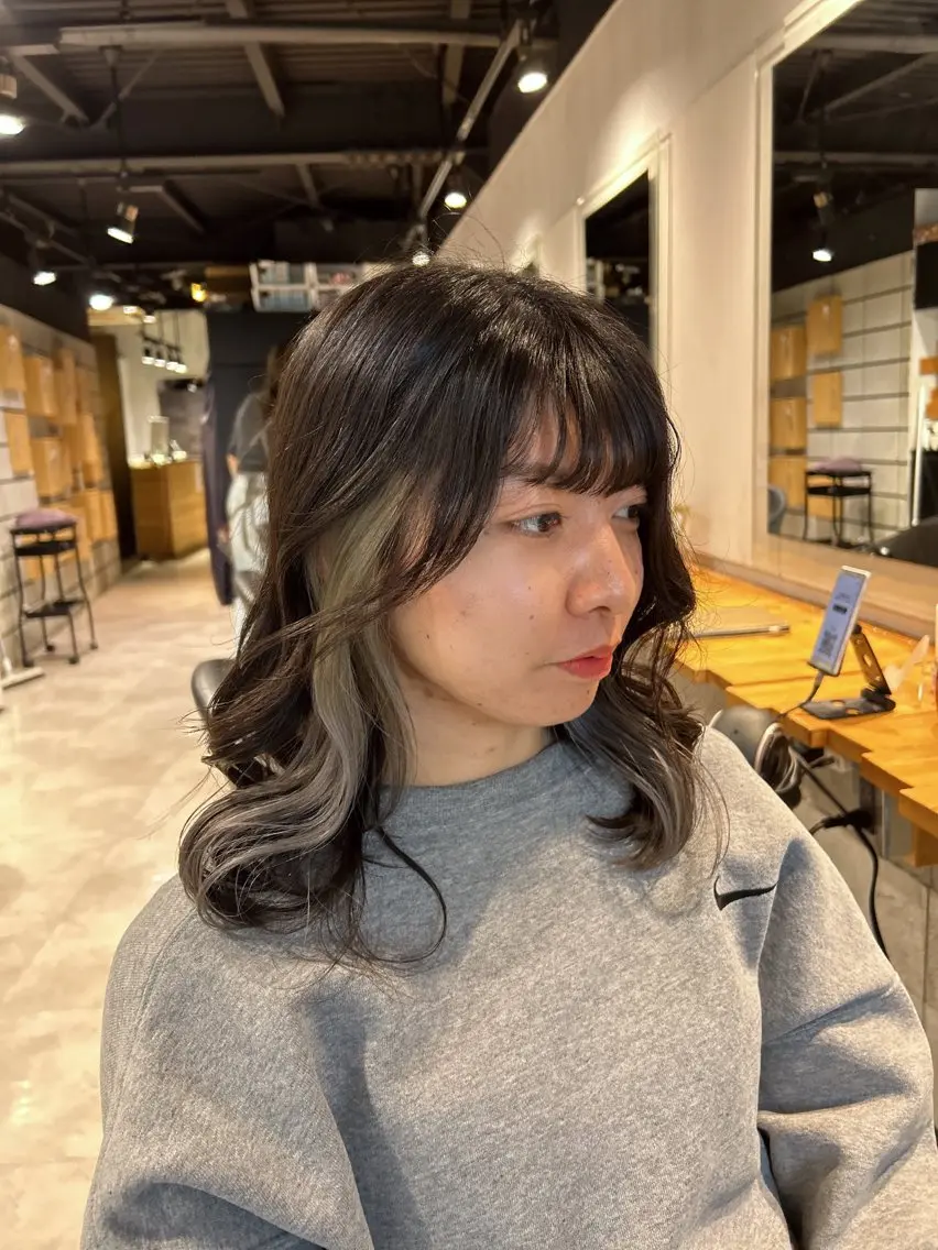 セミロング ヘアカラー ヘッドスパ レイヤーStyle 🪽菜々実のヘアスタイル