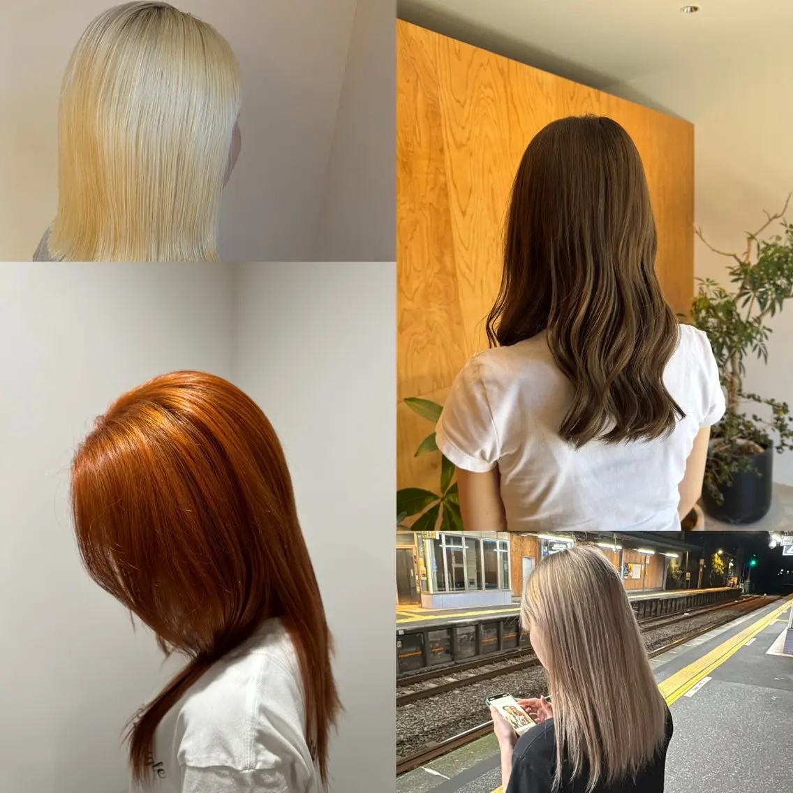 ロング カラー ブリーチ ダブルカラー ハイトーンカラー ブリーチなしカラー Leina /メンズ /ボブ/ニュアンスのヘアスタイル