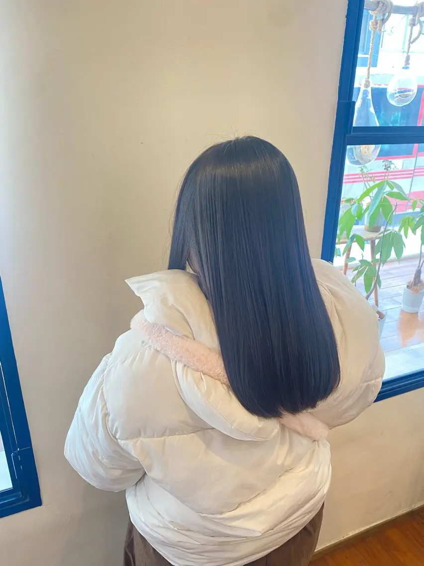 ロング 縮毛矯正 カット 縮毛矯正 加藤 有希子のヘアスタイル