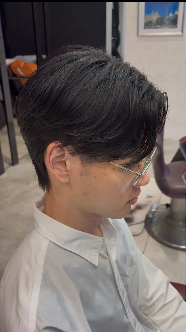 【✨人気No.3✨】メンズカット+ケア縮毛矯正(曲がる矯正可) ¥17,270 → ¥10,000 〔men's/大宮〕の写真