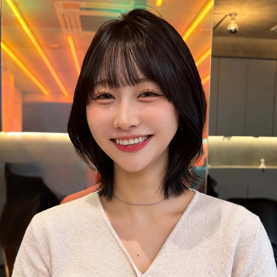ミディアム カラー カット ヘアカラー トリートメント 🩷小川大輔🩷 店長/ボブ/インナーのヘアスタイル