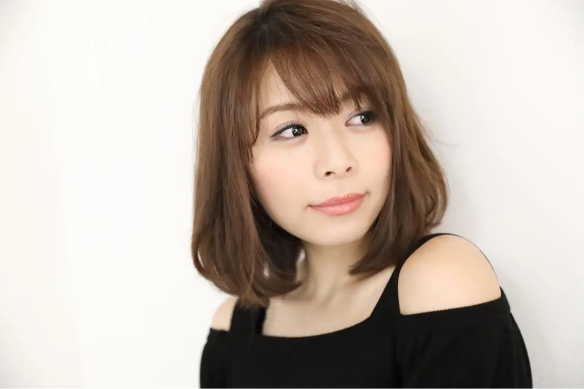 ミディアム ハイライト 髪質改善 小顔カット Endearing 銀座/レイヤーカットのヘアスタイル