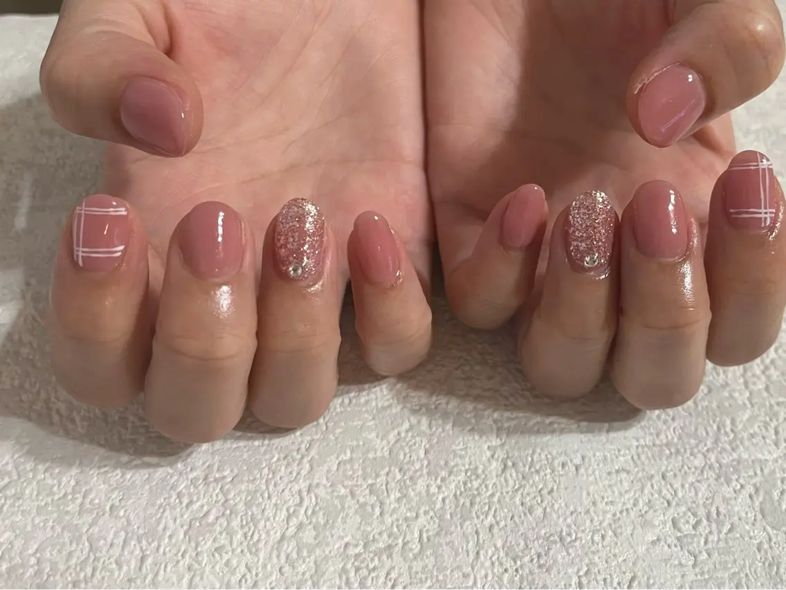 ネイル シンプルネイル ハンドネイル kiki nail たまプラーザのネイルデザイン