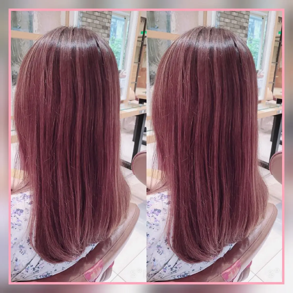 ロング カラー 透明感カラー オレンジ ピンクカラー バイオレットカラー 田中 孝征のヘアスタイル