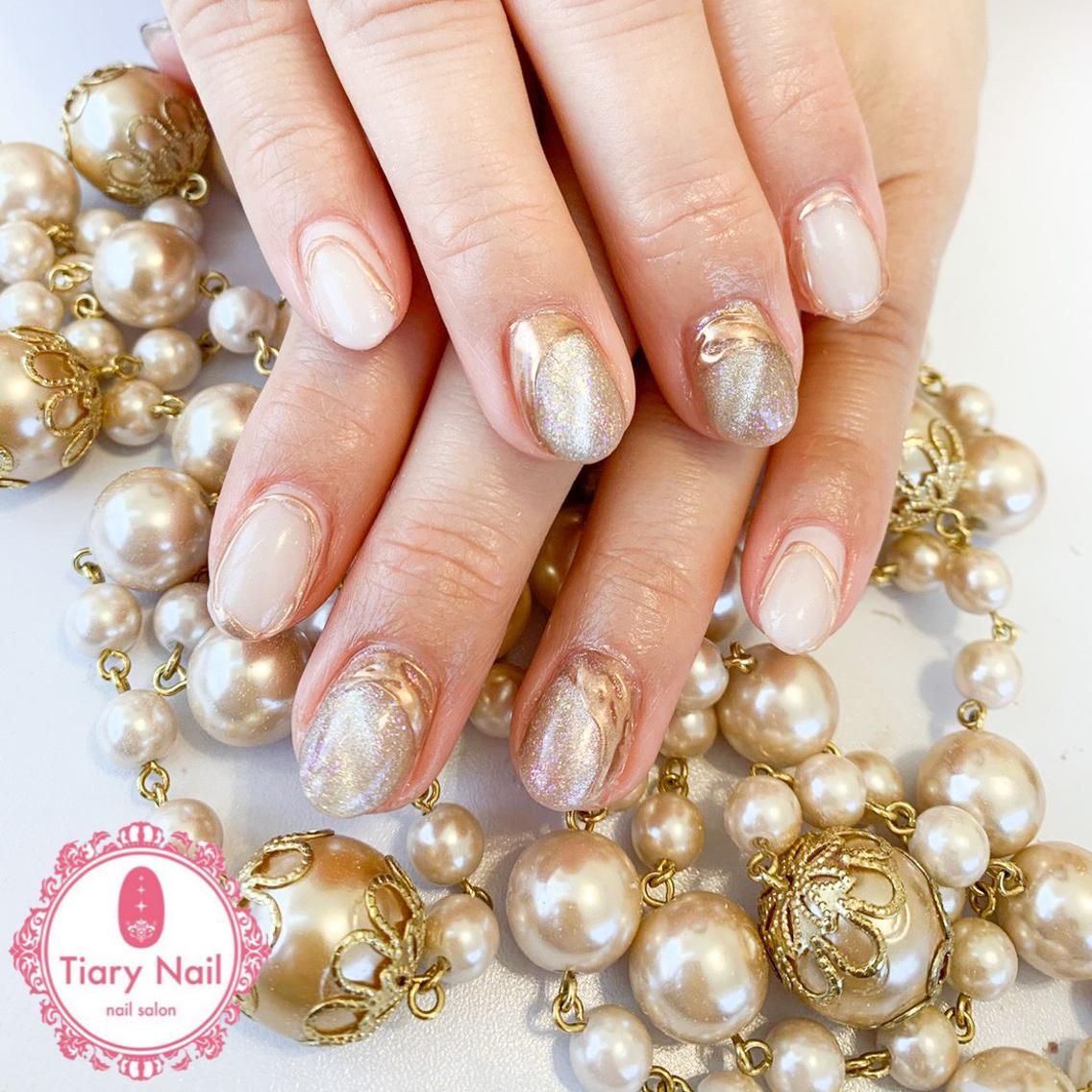 ネイル 桜ネイル クリアネイル フットネイル ジェルネイル キラキラネイル 💗🪽Tiary Nail🪽💗のネイルデザイン