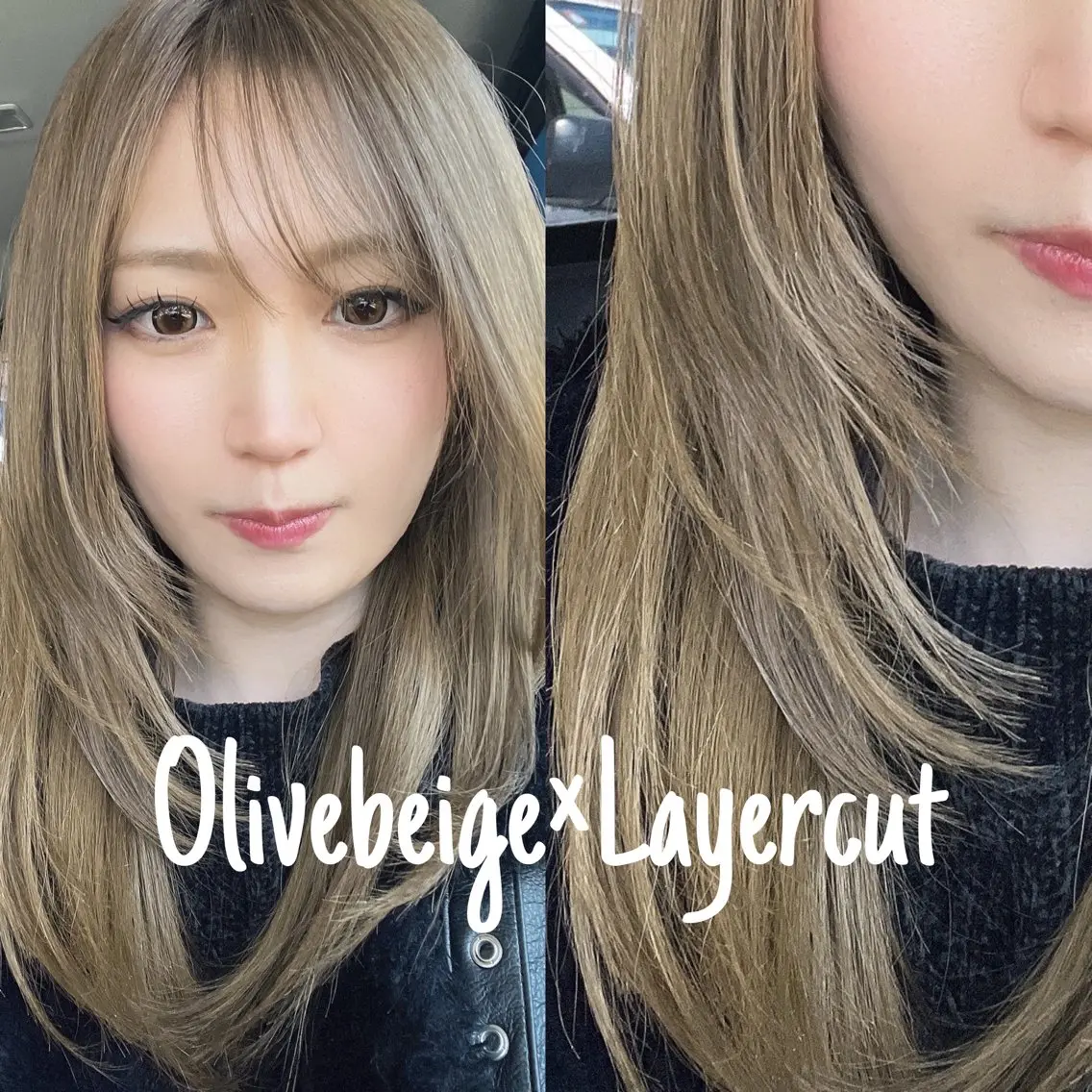 セミロング カラー ヘアカラー トリートメント ANDIAMO SAKAE🍁楓のヘアスタイル