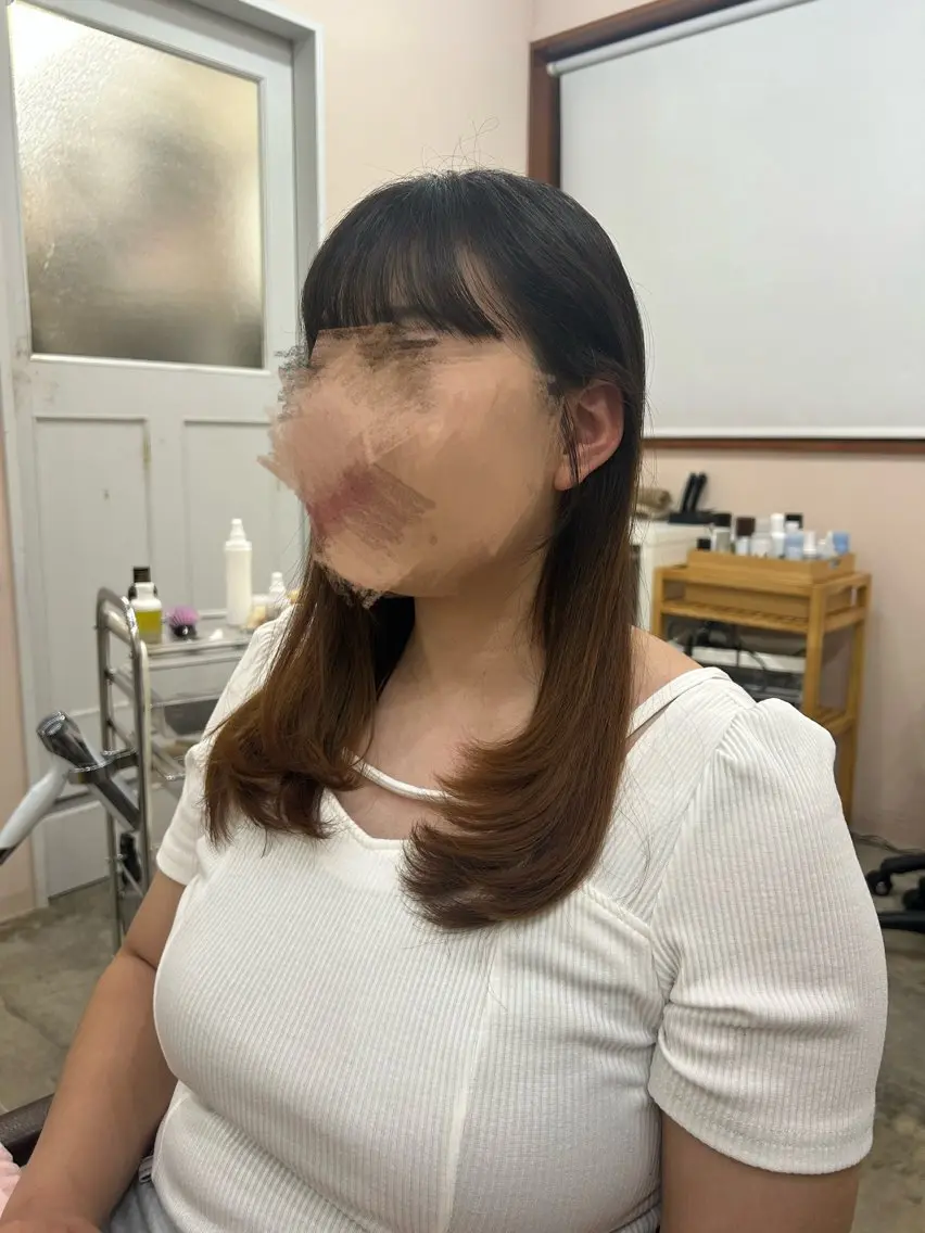 ロング レイヤーカット カット 君島 花楓のヘアスタイル