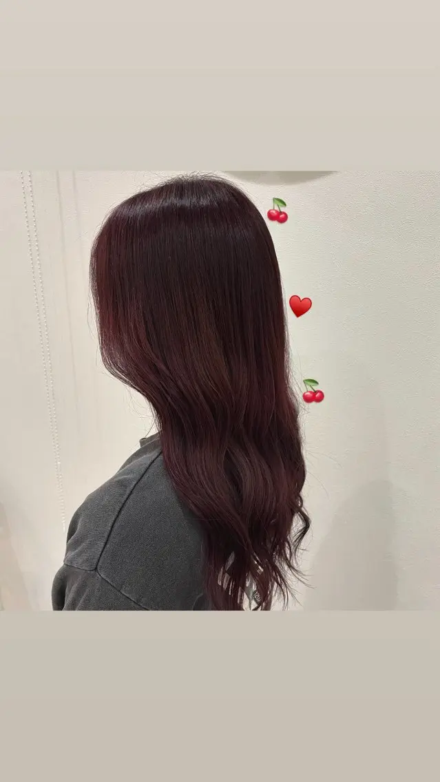カラー ブリーチ ボルドーカラー ブリーチなしカラー REM天童店 伊藤汐里のヘアスタイル