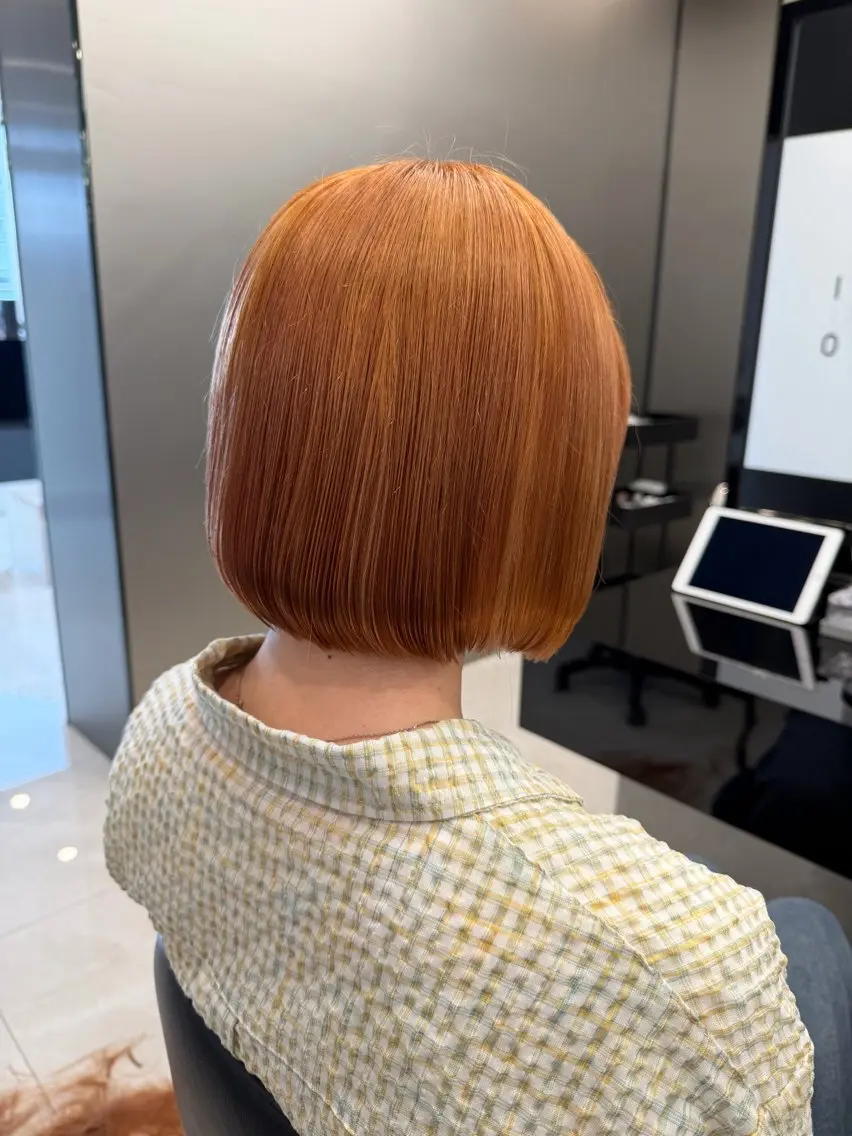 ミディアム ボブ 似合わせカット ヘアカラー 💜ひな💜韓国レイ ヤー/透明感/美髪のヘアスタイル