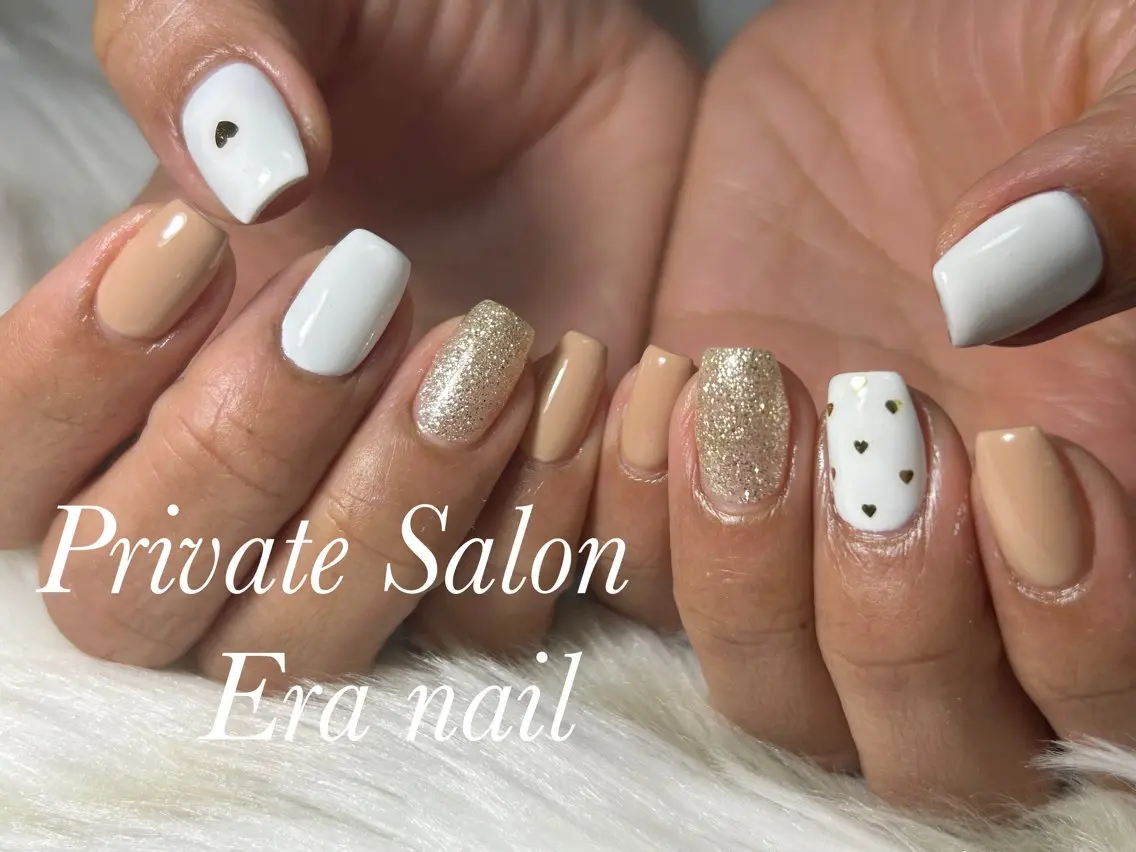 ネイル ハート ハンドネイル Era nailのネイルデザイン