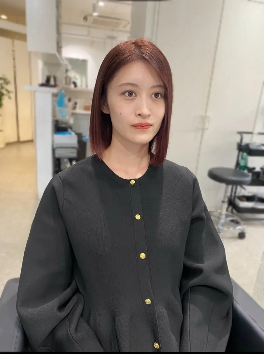 カラー カット ヘアカラー トリートメント RISAKO レイヤーカット🎀のヘアスタイル