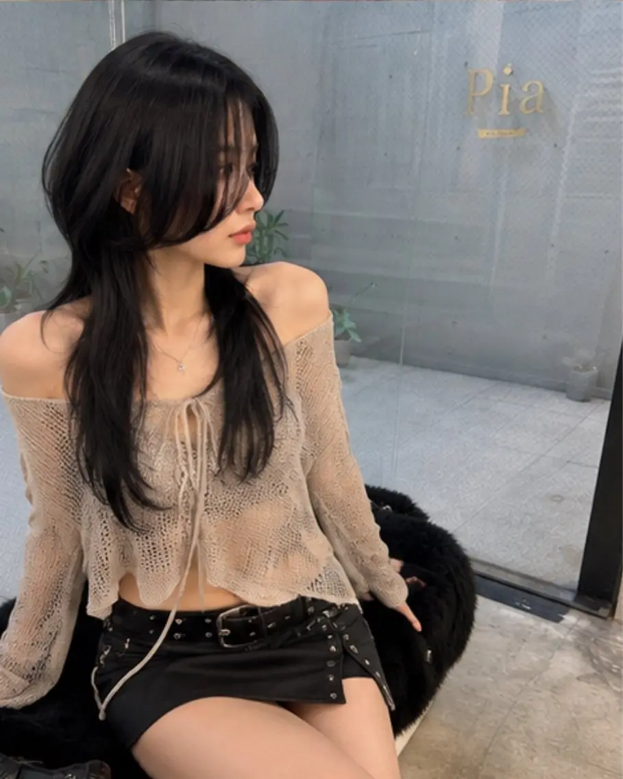 ロング 韓国風ヘア レイヤーカット カット pia 薬院のヘアスタイル