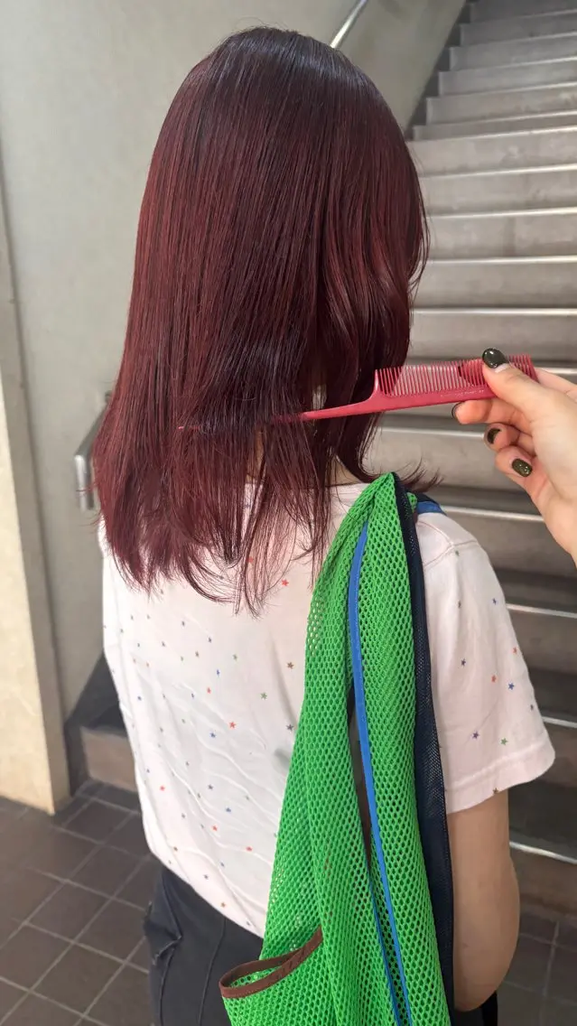 カラー ヘアカラー 酸性ストレート /暖色カラー/ユイカのヘアスタイル