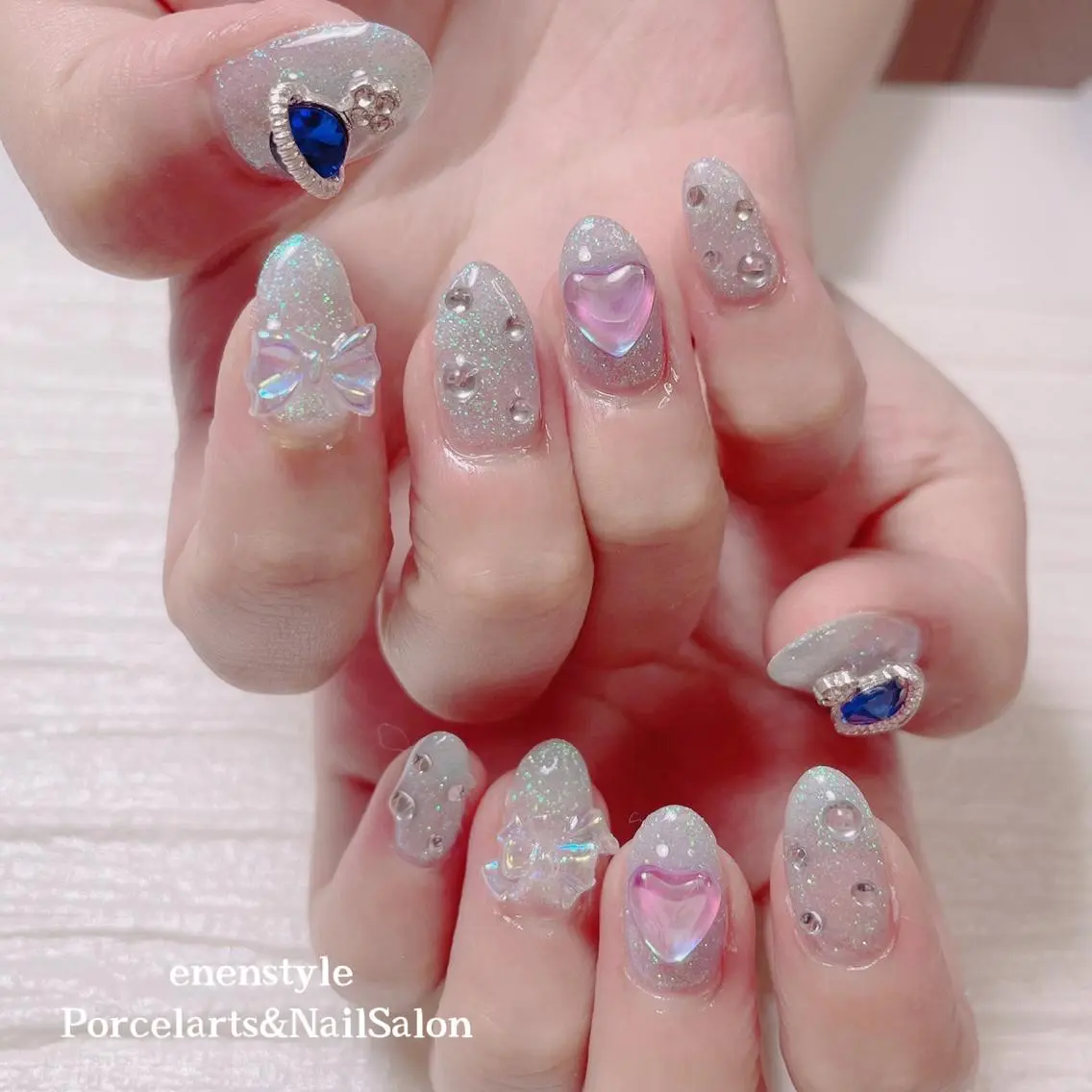 ミディアム ネイル 🐾enen style 🐾のネイルデザイン