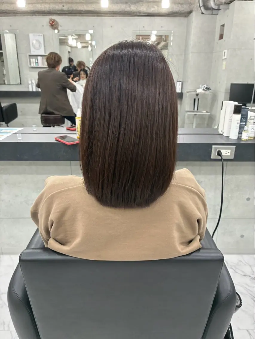 ミディアム カット ヘアカラー Endearing 🌟銀座のヘアスタイル