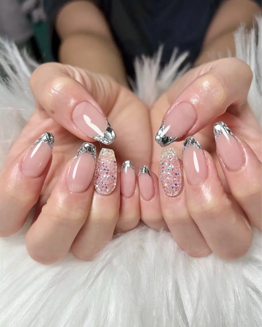 ネイル フレンチネイル ガラスフレンチ ハンドネイル haac nailsのネイルデザイン