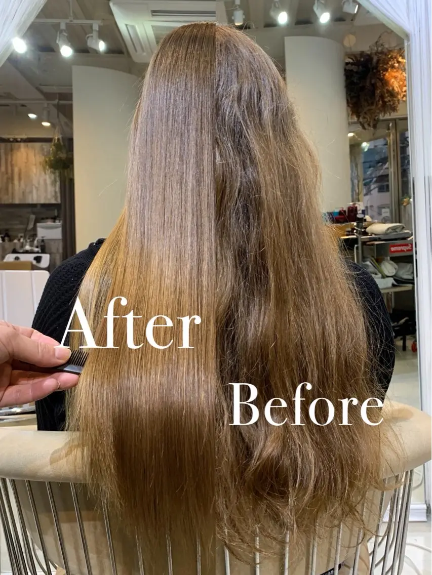 ロング カラー トリートメント カット ヘアカラー トリートメント Watai 艶髪 當間 大知のヘアスタイル