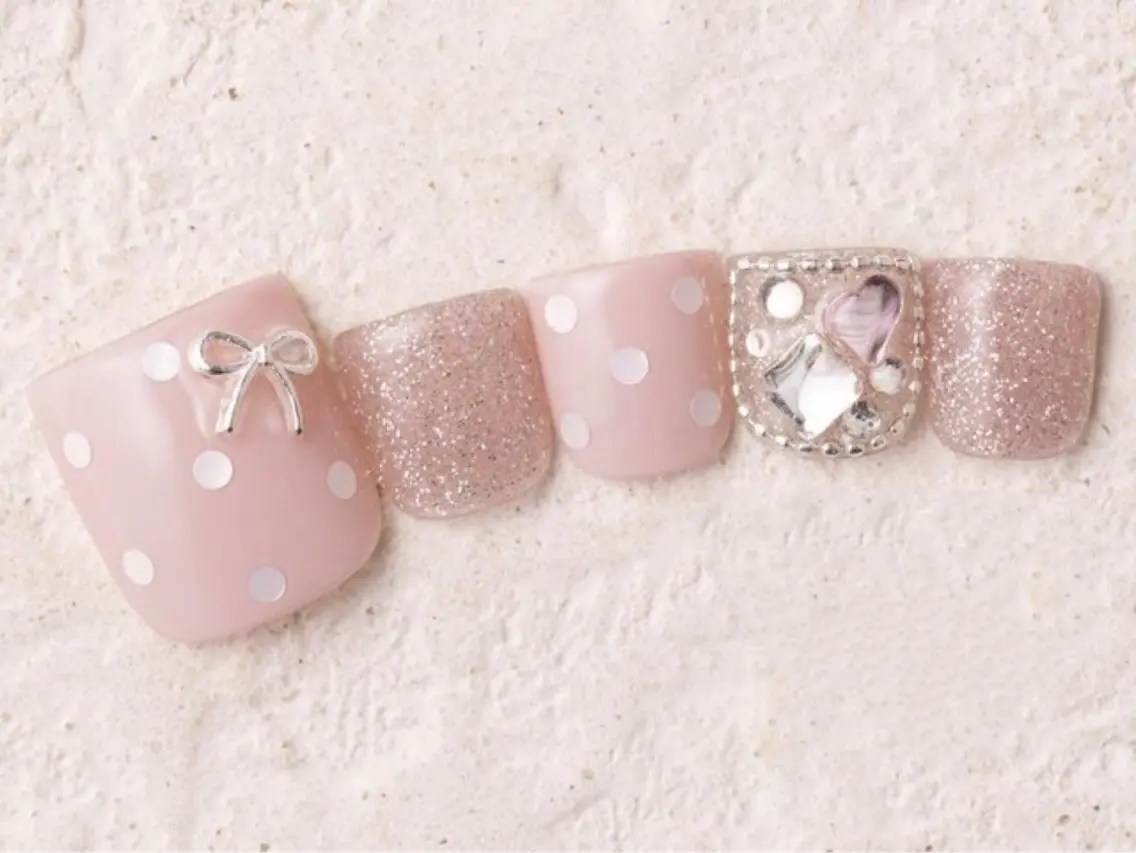 ネイル オーロラネイル 長さ出し フレンチネイル ジェルネイル ガラスフレンチ Rela・S NAILのネイルデザイン