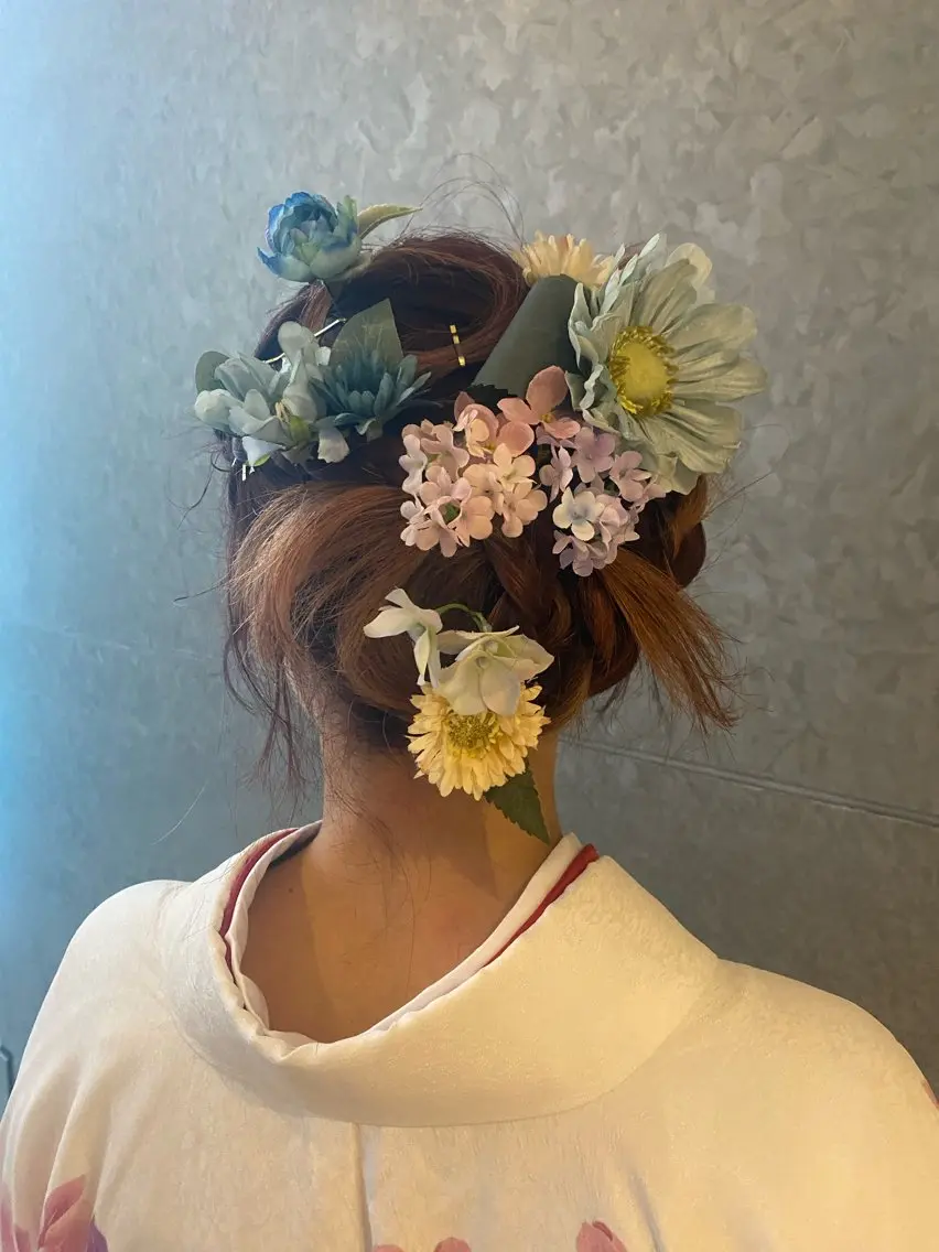 ミディアム ヘアアレンジ 卒業式のヘアスタイル stair:case 🌱Fuka🌱🦖のヘアスタイル