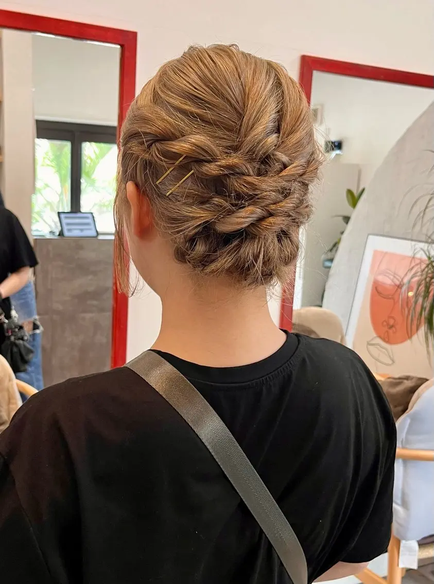 ミディアム ヘアアレンジ ヘアセット 金沢市/美容師/ 岡島由希美のマツエク・マツパデザイン