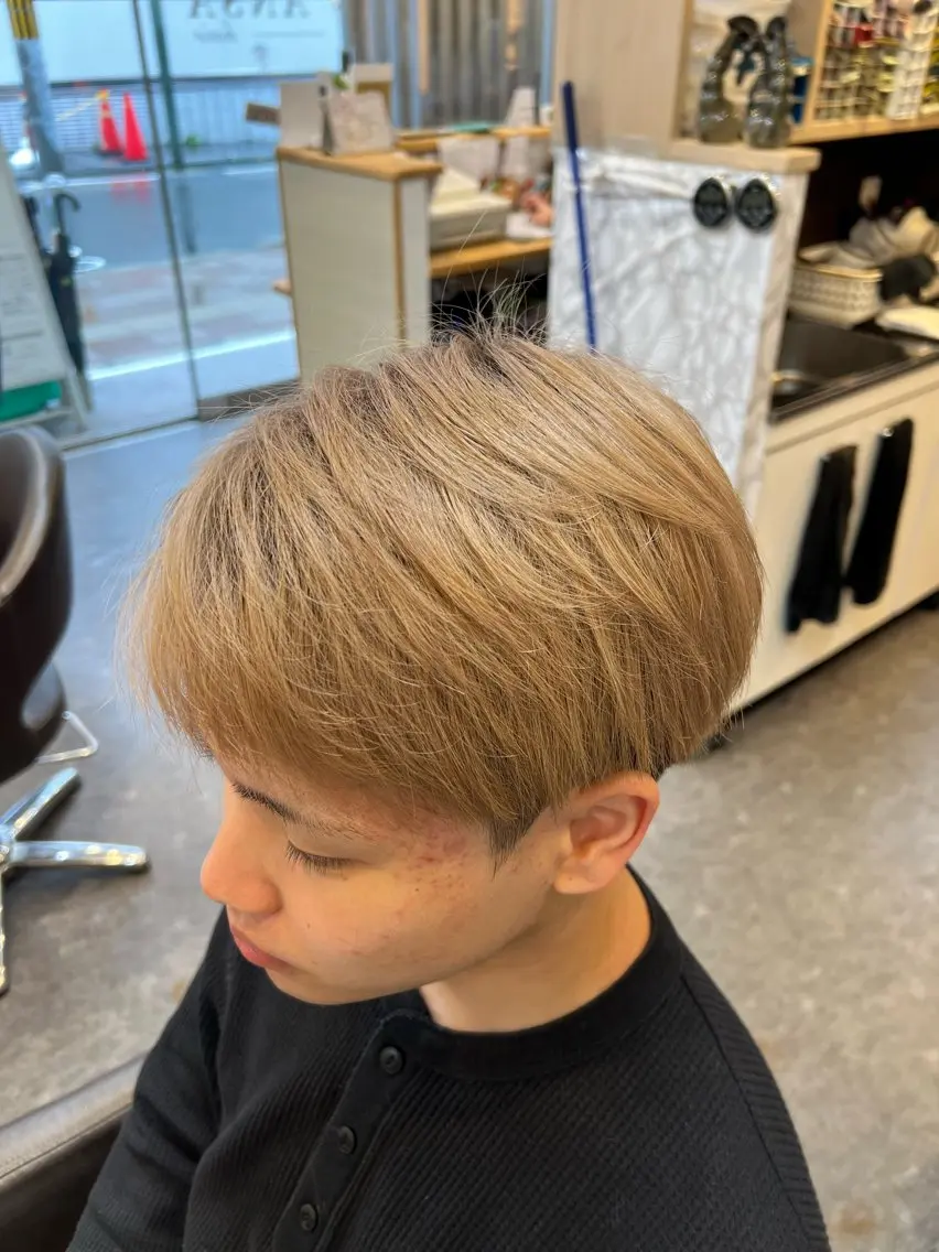 ショート カラー メンズ カット 質感カット × 清潔 感カット　Hiroのヘアスタイル