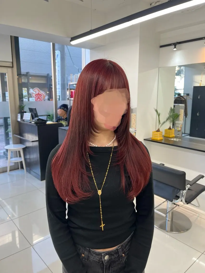 ロング カラー ヘアカラー トリートメント ブリーチなしWカラー /アレンジ/ユウミのヘアスタイル