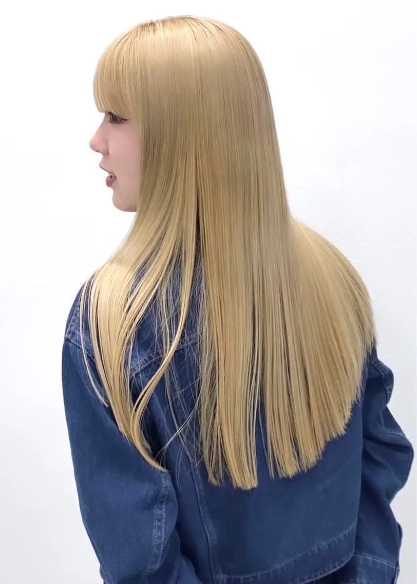 ロング ヘアカラー トリートメント ハイトーン/名駅 ここなのヘアスタイル