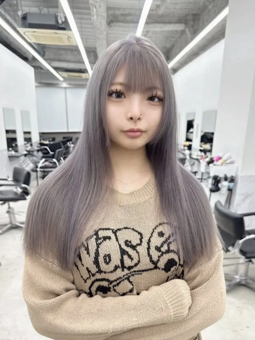ロング カラー ヘアアレンジ ヘアカラー 原宿ハイトーンカラー 🌼みるい🌼のヘアスタイル